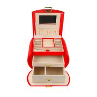 Buy cheap Red MDF Jewelry Gift Boxes Bulk Packaging PU Leather Jewelry Organizer Case product
