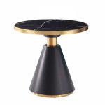 Modern Round Negotiation Table Marble Top Stainless Steel Gold/Silver