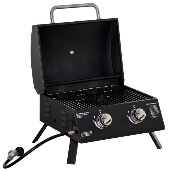 Buy cheap Steel Folding Legs Mini Portable Outdoor Table Top 2 Burner Gas Grill for BBQ Cooking from wholesalers