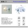 Buy cheap Bedroom bedside reading wall lamp creative full acrylic ball eye protection spotlight modern sofa background wall lamps from wholesalers