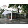 Buy cheap Glass Sidewall Aluminum Event Tent For Outdoor Temporary Party , White Roof Tempered Structure from wholesalers