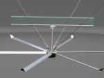 50 RPM Air Cooling Shop Garage hvls industrial ceiling fan
