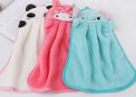 Cute cartoon kitchen super absorbent hanging towel non-hairing thick coral