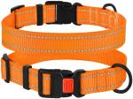 Reflective Soft Nylon Adjustable Dog Collars With Buckles 5 Sizes Optional