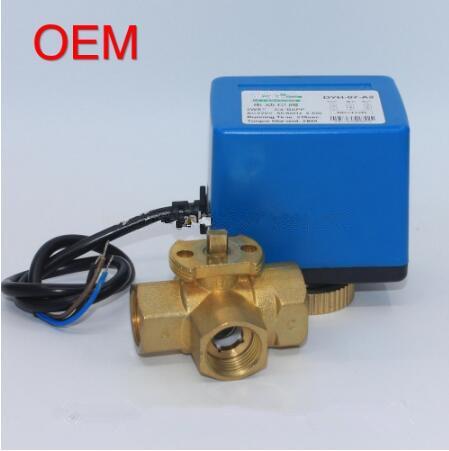 Buy cheap HVAC System Brass Electric Ball Valve / 3 Way Motorised Valve 50Hz Frequency from wholesalers