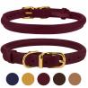Buy cheap Handmade Leather Rolled Rope Dog Collars For Small Medium Large Dogs Puppy Cat from wholesalers
