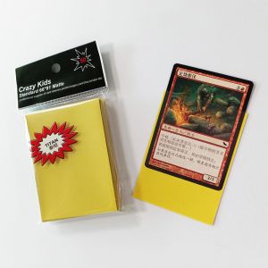 Wholesale Yellow Magic Gathering Card Sleeves Polypropylene Back 66X91mm from china suppliers
