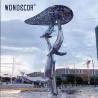Buy cheap Large Outdoor Square Stainless Steel Fountain Sculpture Cloud Whale from wholesalers