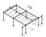 Silver Alloy Aluminum Stage Truss / Metal Roof Trusses For Lighting