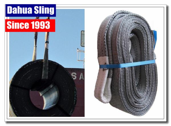 Buy cheap Heavy Duty Grey Flat Lifting Slings For Cargo 4000kg ISO4878 Standard from wholesalers