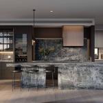 Automatic Solid Wood Kitchen Cupboards E0 Melamine Kitchen Cabinets Set