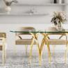 Buy cheap Apartment 201 SS Steel Furniture Glass Dining Table from wholesalers