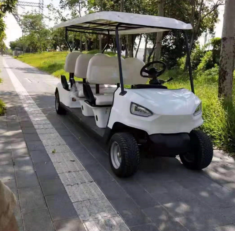72V 5KW AC System 12 Inch Tire Electric Golf Buggy 6 passenger Lifted Golf Cart