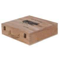 Buy cheap Natural Personalised Wooden Wine Gift Boxes , 6 Bottles Wooden Wine Gift Box product