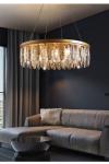 Modern living room chandeliers round gold hanging art deco lamp(WH-CY-241)