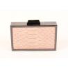 Buy cheap Mini Slim Pouch Fancy Clutch Bags , Gun Metal Frame Cream Clutch Bag from wholesalers