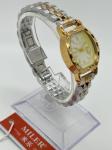 Oval Mineral Dial Stainless Steel Strap Watch Quartz Movement 18mm Band Width