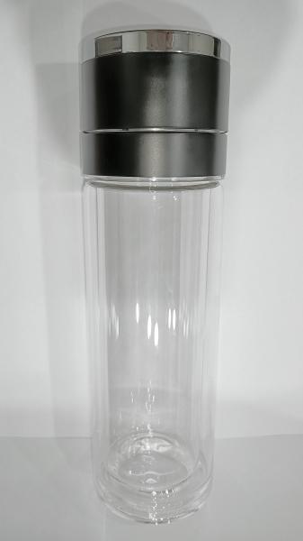 Buy cheap Largesize Glass Water Bottle Stainless Steel Push Opening With Cloth Sleeve Pouch from wholesalers