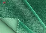 Shiny Green Warp Knitted Polyester Elastane Fabric For Garment Dress Blanket