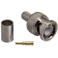 Buy cheap BNC Male Monitor Camera Coaxial Cable Connector Crimp Type For RG59 Coaxial product