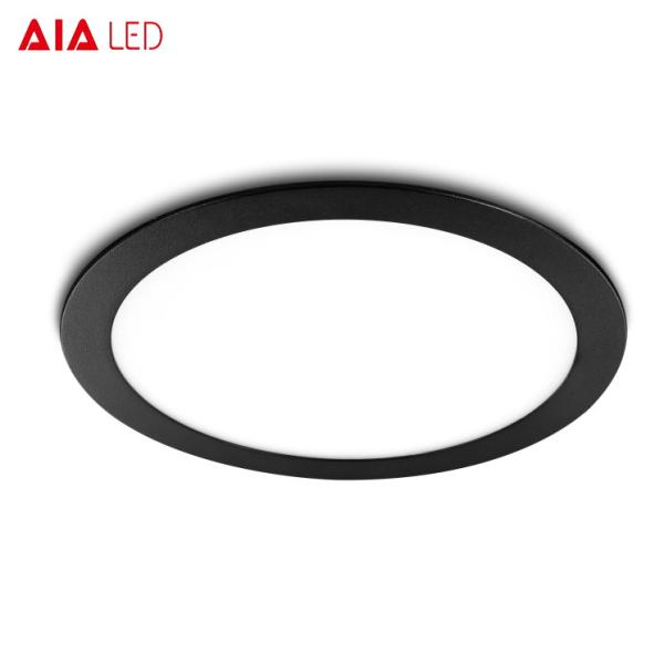 Quality Round Black AC85-265V recessed IP20 18W ultrathin LED Panel light for sale