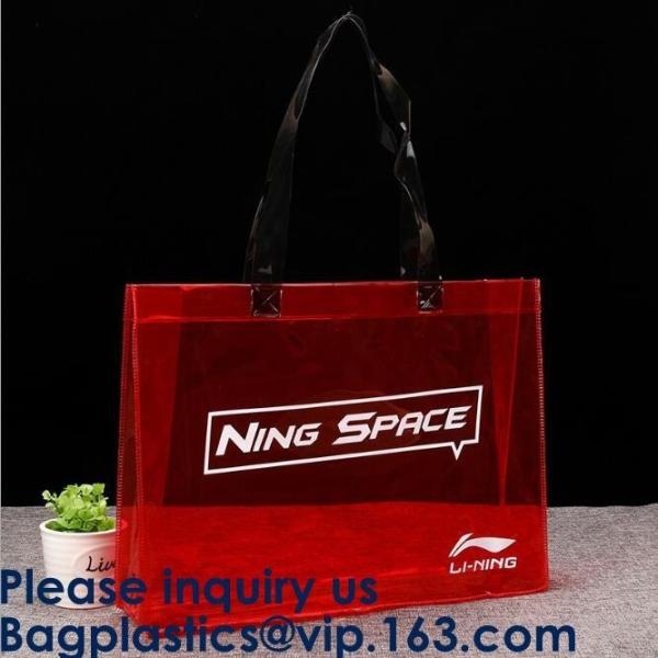 Buy cheap PVC Shopping Tote Bag Grocery Bag Custom, Amazon Hot Sale Transparent Pvc Shopping Bag With Your Logo Shopping Tote Bag from wholesalers