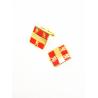Buy cheap Mens Enamel Cufflinks Customized Size Metal Plating Gold Novelty Cufflinks from wholesalers
