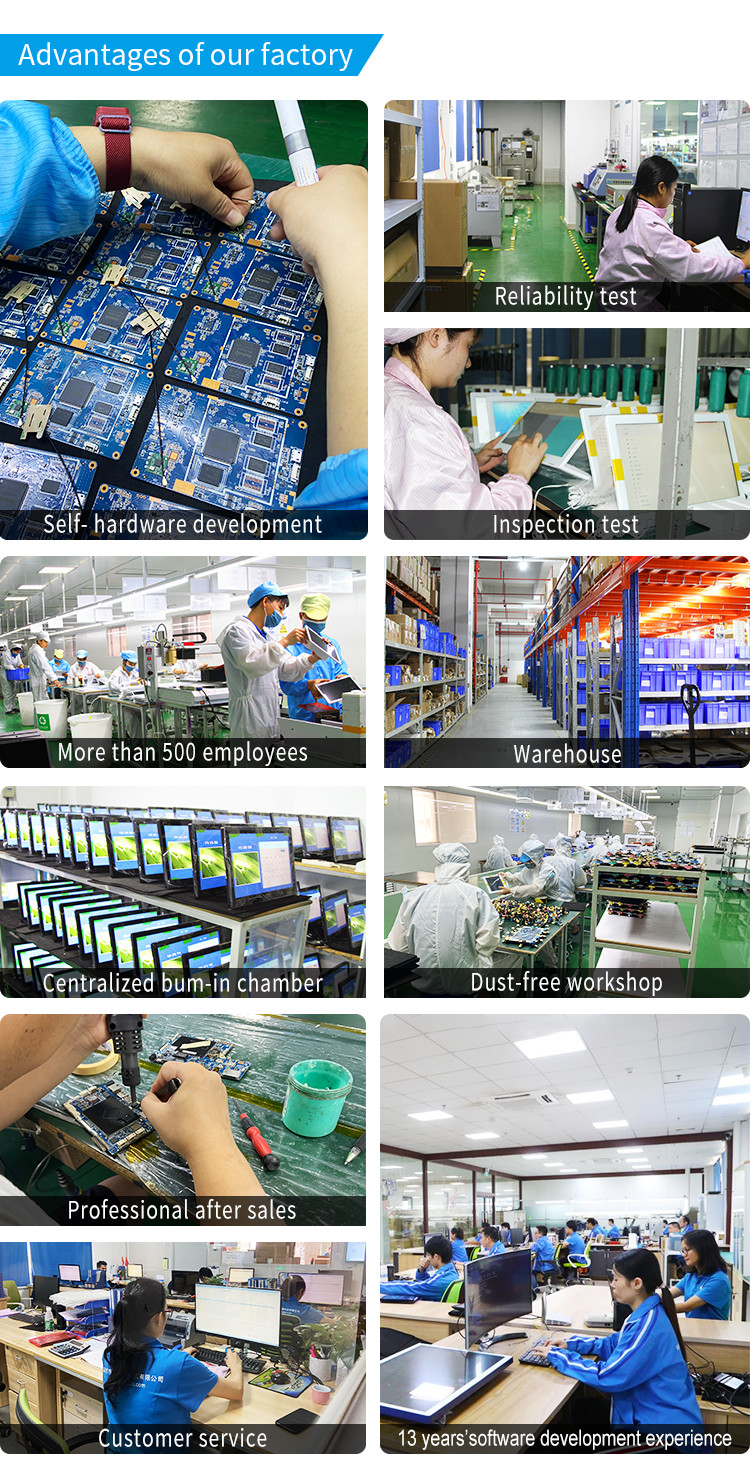 Large 24 Inch Incell Touch Screen Signage IPS USB Android 12 For Kitchen