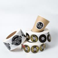 Buy cheap Glossy Round Sticker Labels Self Adhesive Custom Printing Logo Waterproof For product