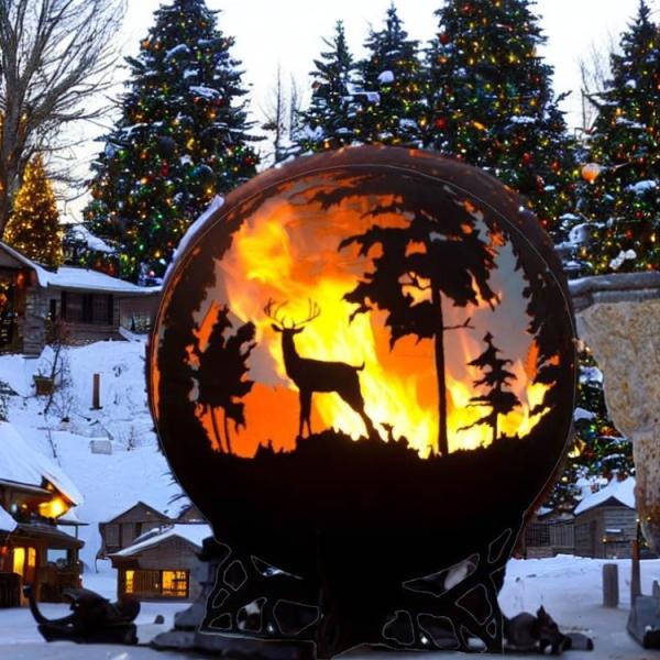 Buy cheap garden Fire Sphere Assemble Outdoor corten steel backyard Fire Pit Bowl from wholesalers