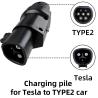 Buy cheap e-mingze Charging Adaptor AC EV Charger Adapter for Tesla Electric Vehicle Charging Cable Connector from wholesalers
