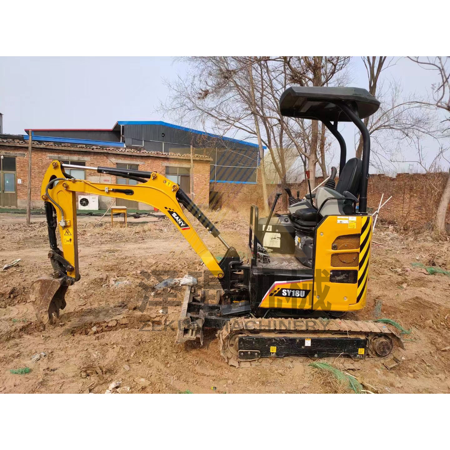 SANY SY18U 1.8 Ton Mini Excavator with 14.6 KW Power and 0.04 m3 Bucket Capacity