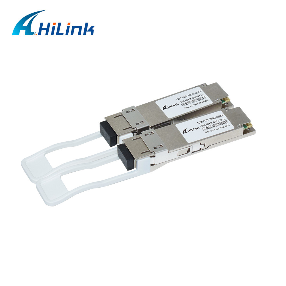 QSFP28 100G EML+PIN Optical Transceiver Modules ZR4-Lite 60KM SMF Dual LC With FEC