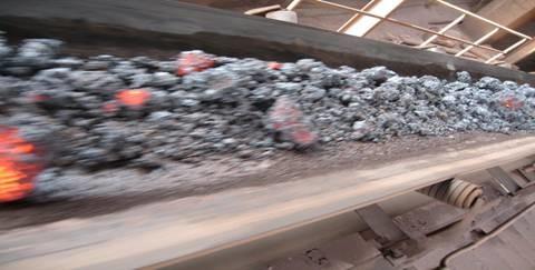 Buy cheap Heat resistance EP200 rubber conveyor belt suitable for conveying hot material like powder or clump materials at hig from wholesalers