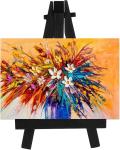 5 Inch Black A Frame Wooden Tripod Art Easel For Small Canvases Cards Photos