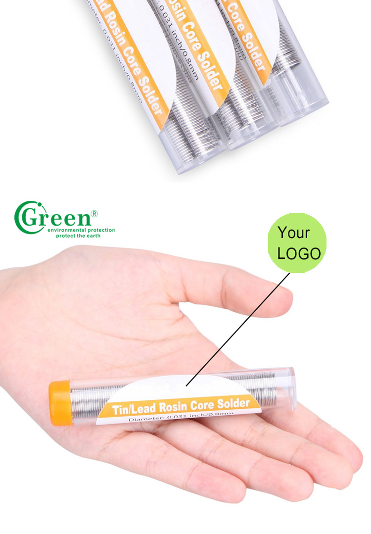 60% Sn 40% Pb Rosin Core Solder Wire 0.5-2.0mm 250-260℃ Working Temperature