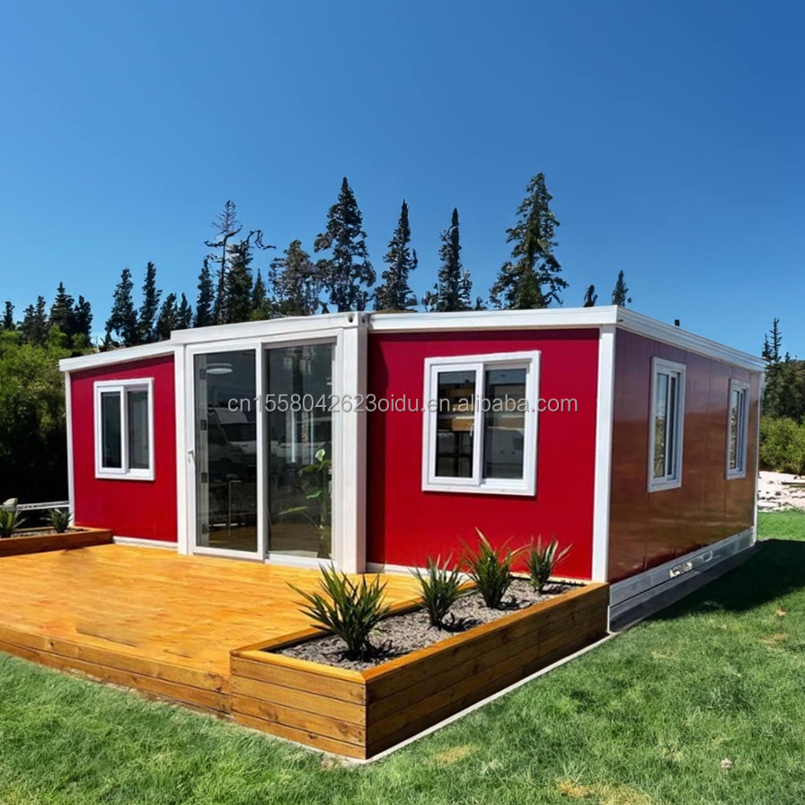 40 FT Modern Design Prefabricated Homes Outdoor Foldable Container House with Sandwich Panel and Aluminum Alloy Windows