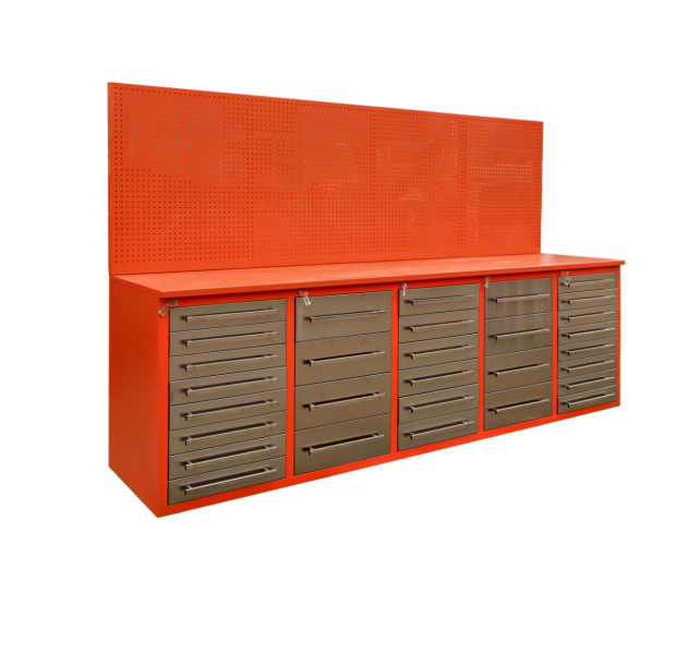Thickness 0.8mm-1.50mm Professional Mechanics Tool Cabinets for Garage Workbench