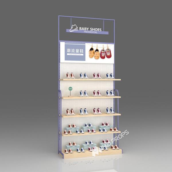 M2-E9 Children's Clothing Retail Store Shoe Cabinet with Porcelain White Acrylic