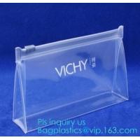 Buy cheap MultiColor Plastic Slider Zipper Bags, logo printing pvc small zip transparent product