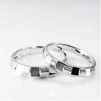 Buy cheap Any Occassion Size Grid Design AU750 18k Diamond Rings product