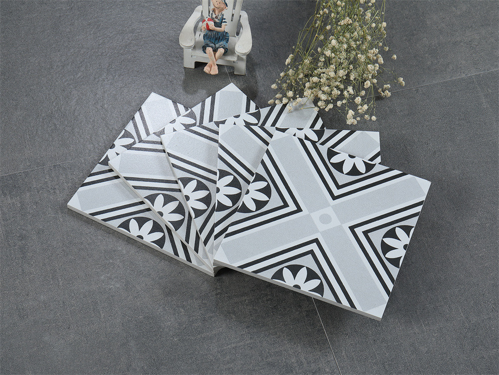 Antibacterial Ceramic Rustic Tiles For Balcony And Wall 200x200mm W.A 6% Floor Tiles For Kitchen