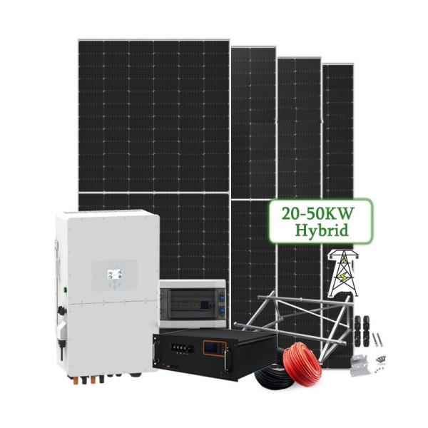 Buy cheap 10KW Solar Energy System Hybrid Three Phase Solar PV System CE Certificate Roof Mounting from wholesalers