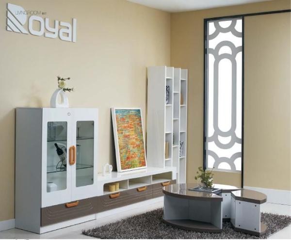 Buy cheap Full Living Room Furniture Sets Modern Simple Style TV Cabinet High Gloss Painting from wholesalers