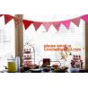 Buy cheap Photo booth burlap banner wedding burlap lace banner, lace bunting banner vintage, rustic wedding banner from wholesalers
