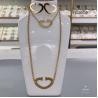 Buy cheap Trendy Horseshoe Buckle Stainless Steel Jewelry Set 18k Gold Plated Necklace Bracelet from wholesalers