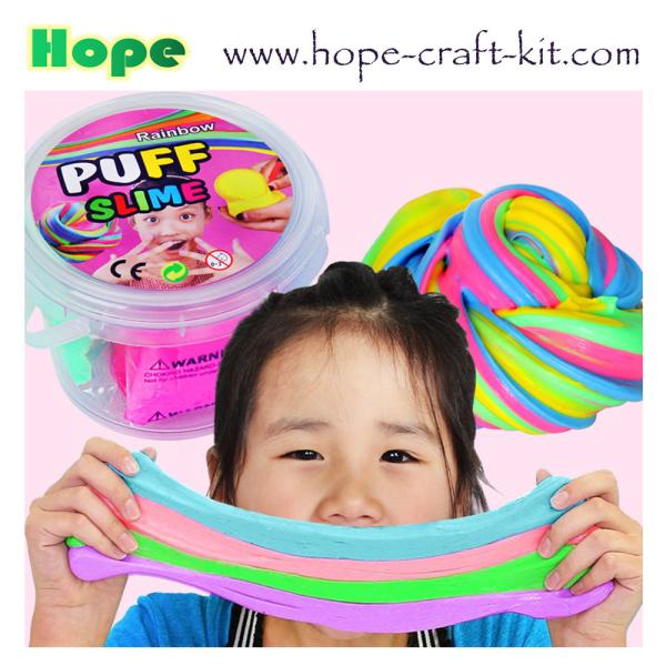 12 Colors 16 Colors 24 Colors Fluffy Puff Slime Eco-friendly Non-toxic Playdough