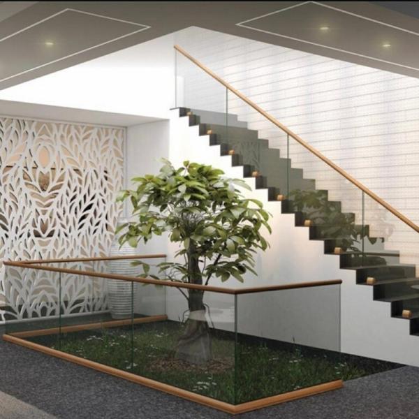 Buy cheap Indoor Balcony Glass Railing Minimalism Style Customization from wholesalers