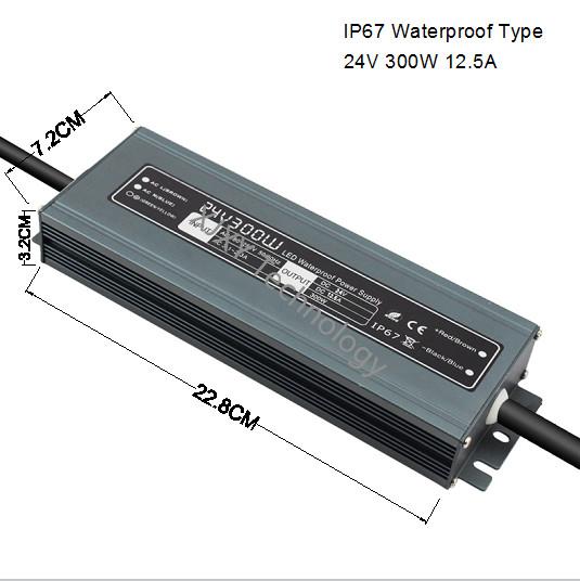 Buy cheap 24V 300W Waterproof LED Power Supply IP67 12.5A For Washing Wall Light from wholesalers