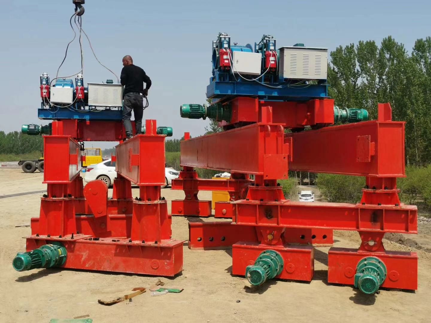 JQJ 160t bridge erecting machine, double beam truss bridge erecting machine crane and electric travelling crane made in